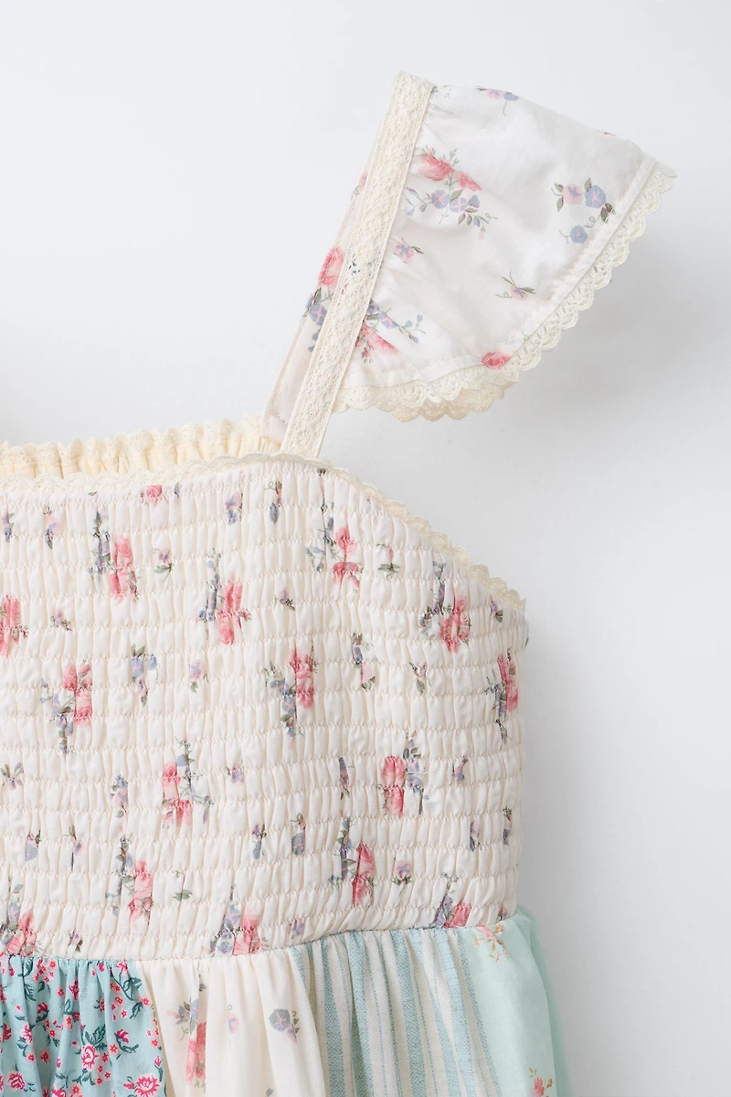 ROBE PATCHWORK DENTELLE FLEURS