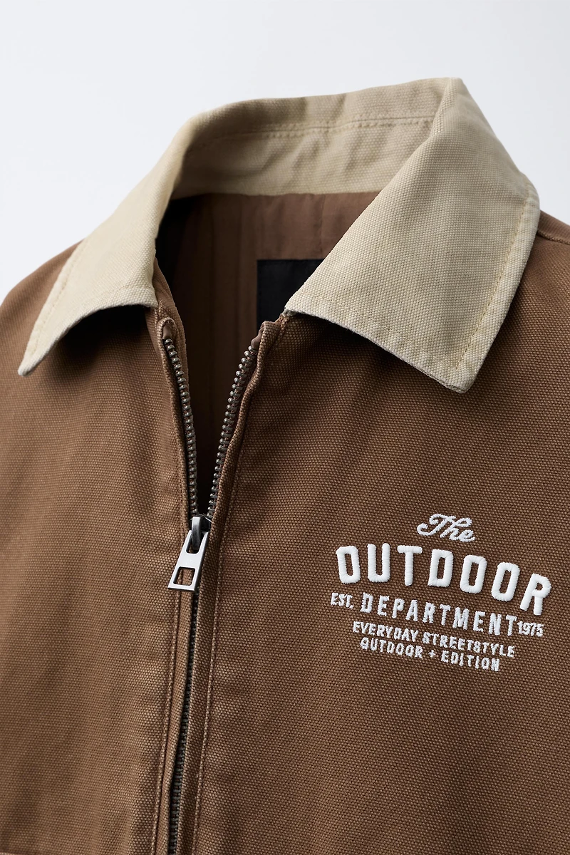 CONTRAST COLLAR JACKET