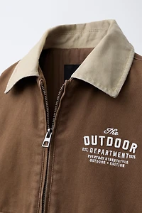 CONTRAST COLLAR JACKET