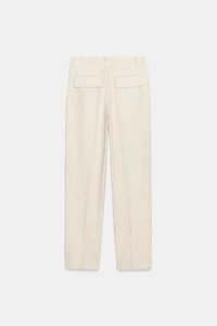RUSTIC FABRIC STRAIGHT LEG PANTS