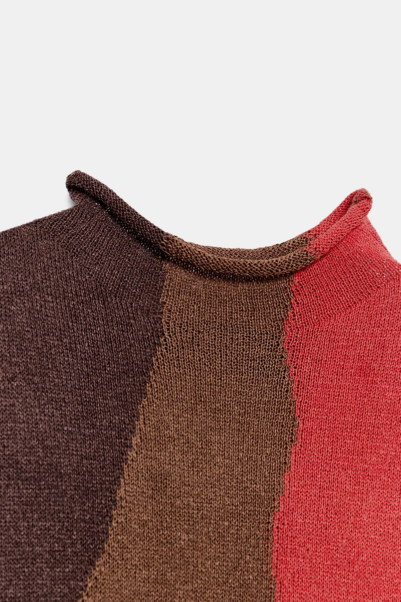 COLOR BLOCK KNIT DRESS