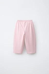 PIQUE WIDE LEG PANTS