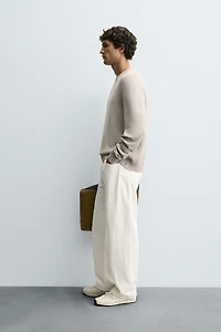 WASHED EFFECT TEXTURED SWEATER