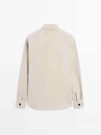 Cotton overshirt with pocket details
