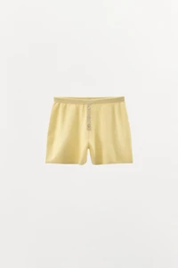 COTTON BLEND SHORTS WITH BUTTONS