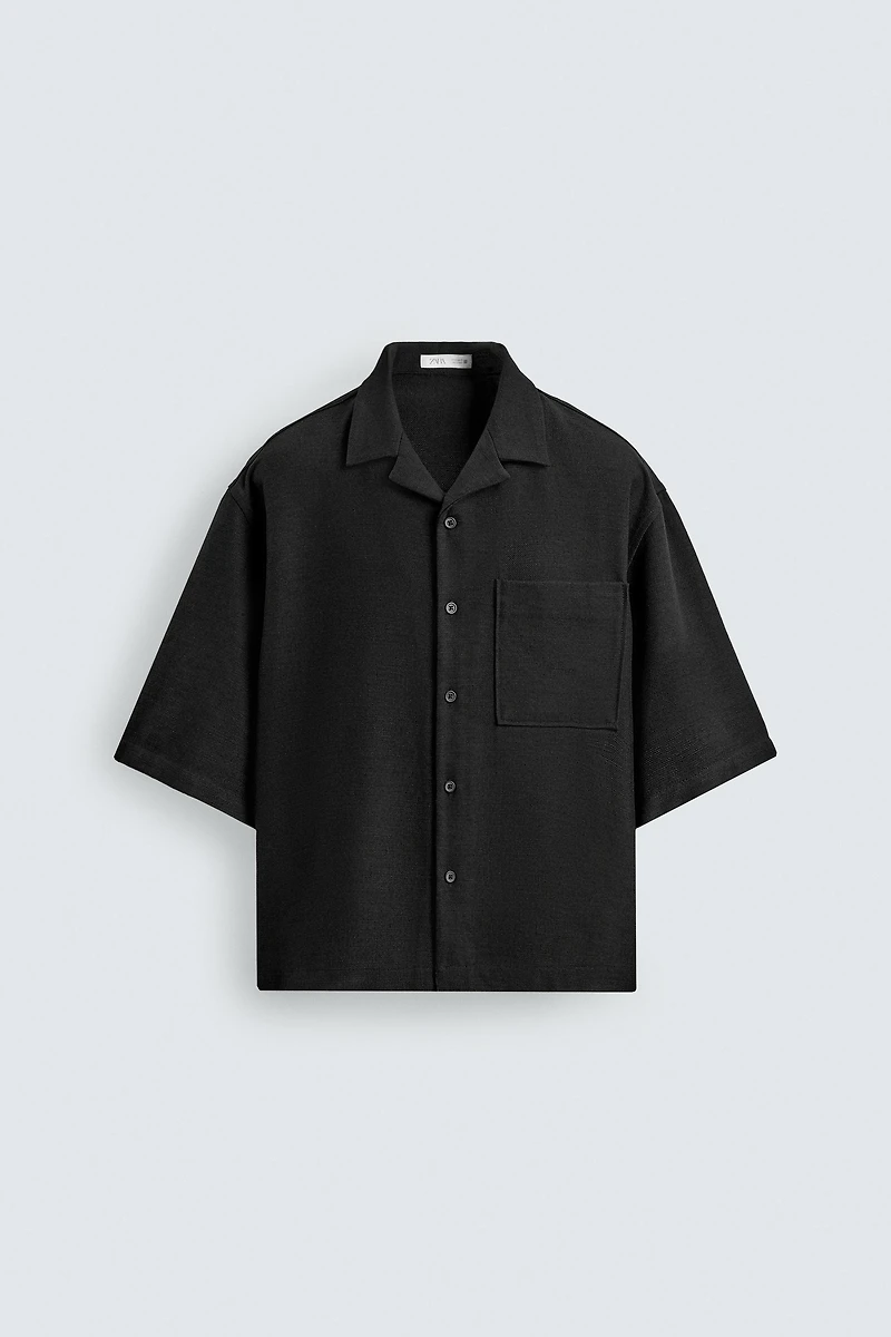 BOXY FIT TEXTURED SHIRT