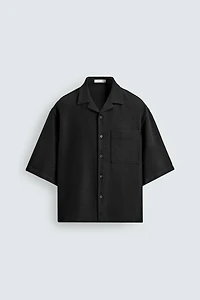 BOXY FIT TEXTURED SHIRT