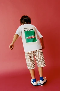 CHECKERED TWILL SHORTS