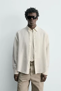 REGULAR FIT HEMP-COTTON SHIRT