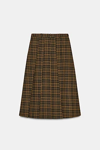 ZW COLLECTION PLAID MIDI SKIRT
