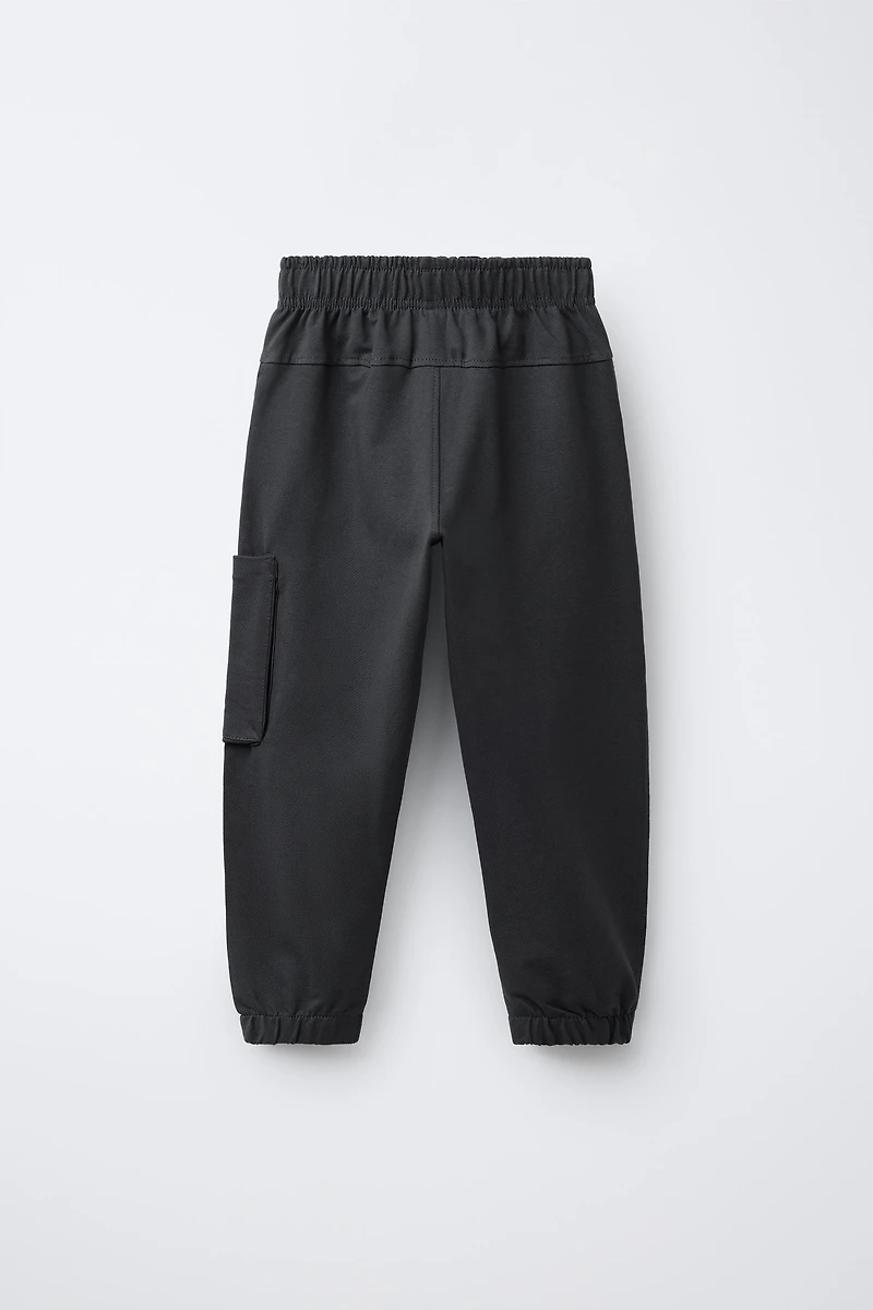PLUSH CARGO JOGGER PANTS