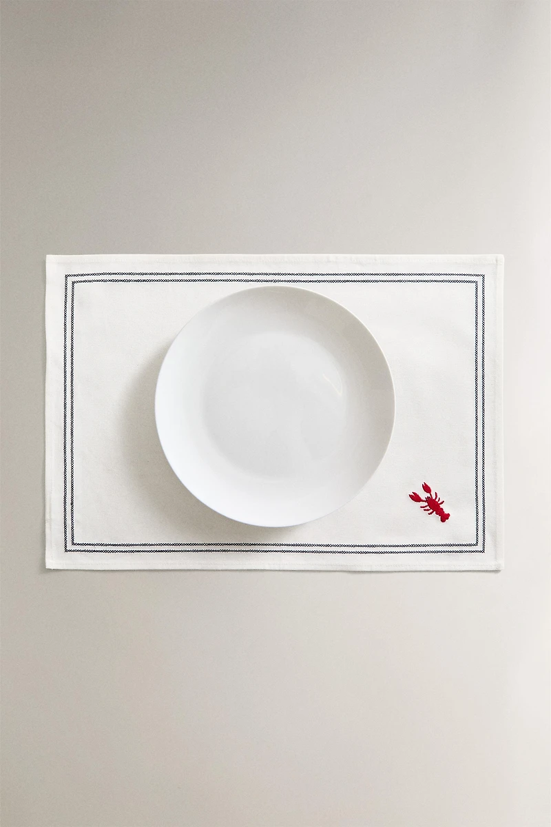 EMBROIDERED LOBSTER PLACEMAT