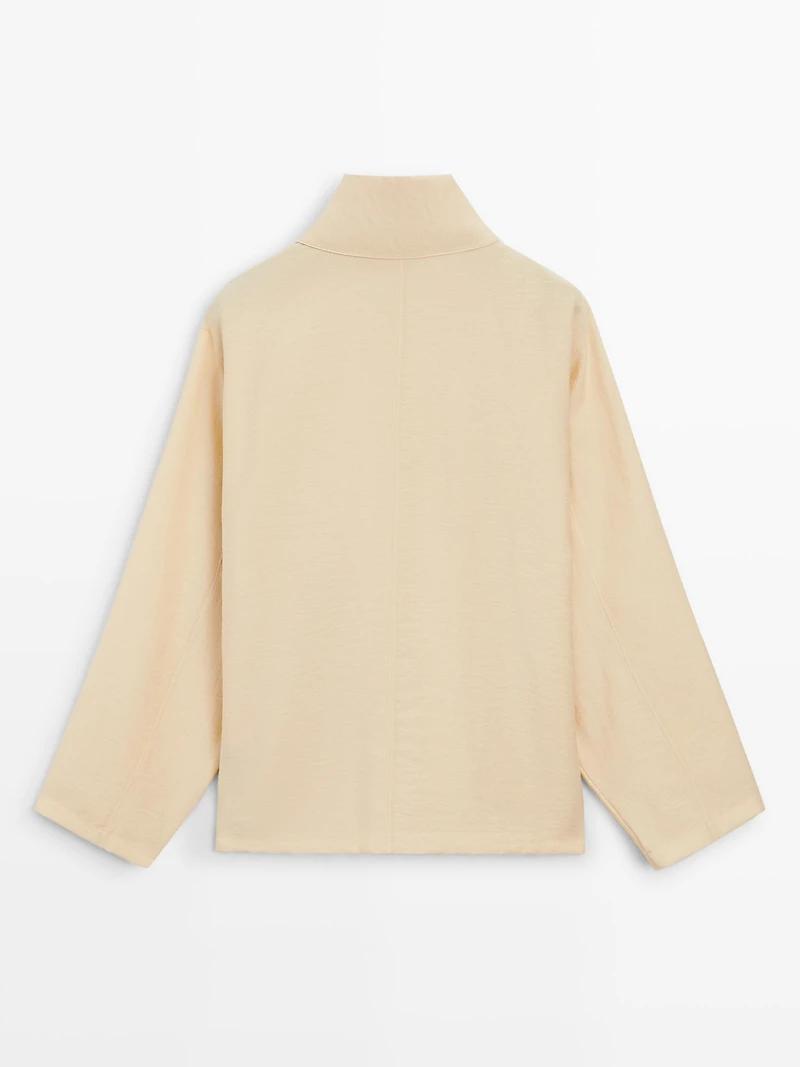 Asymmetric button-up shirt