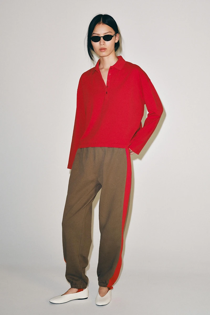 STIRRUP SIDE-STRIPE TROUSERS