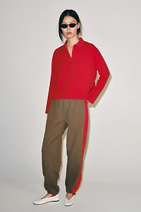 STIRRUP SIDE-STRIPE TROUSERS