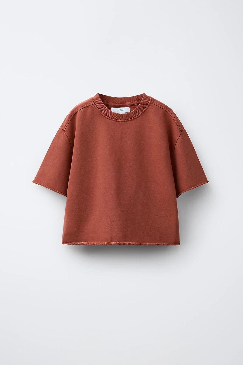 WASHED EFFECT JOGGING T-SHIRT