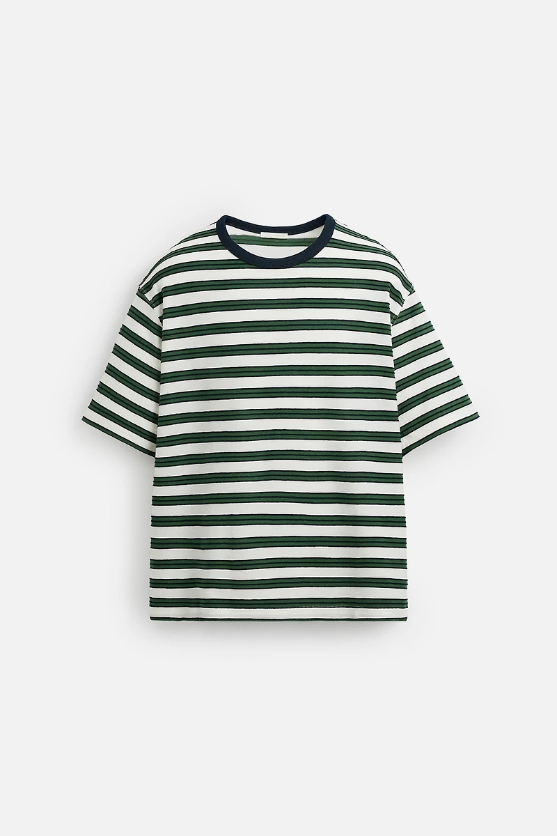 STRIPED JACQUARD T-SHIRT