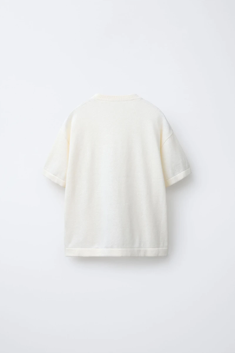 COTTON LINEN BLEND T-SHIRT
