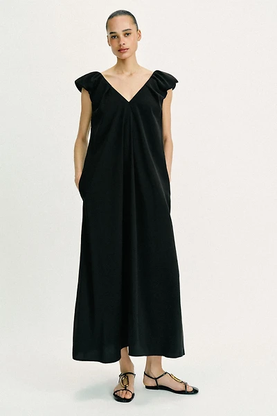 LONG PUFF SLEEVE DRESS