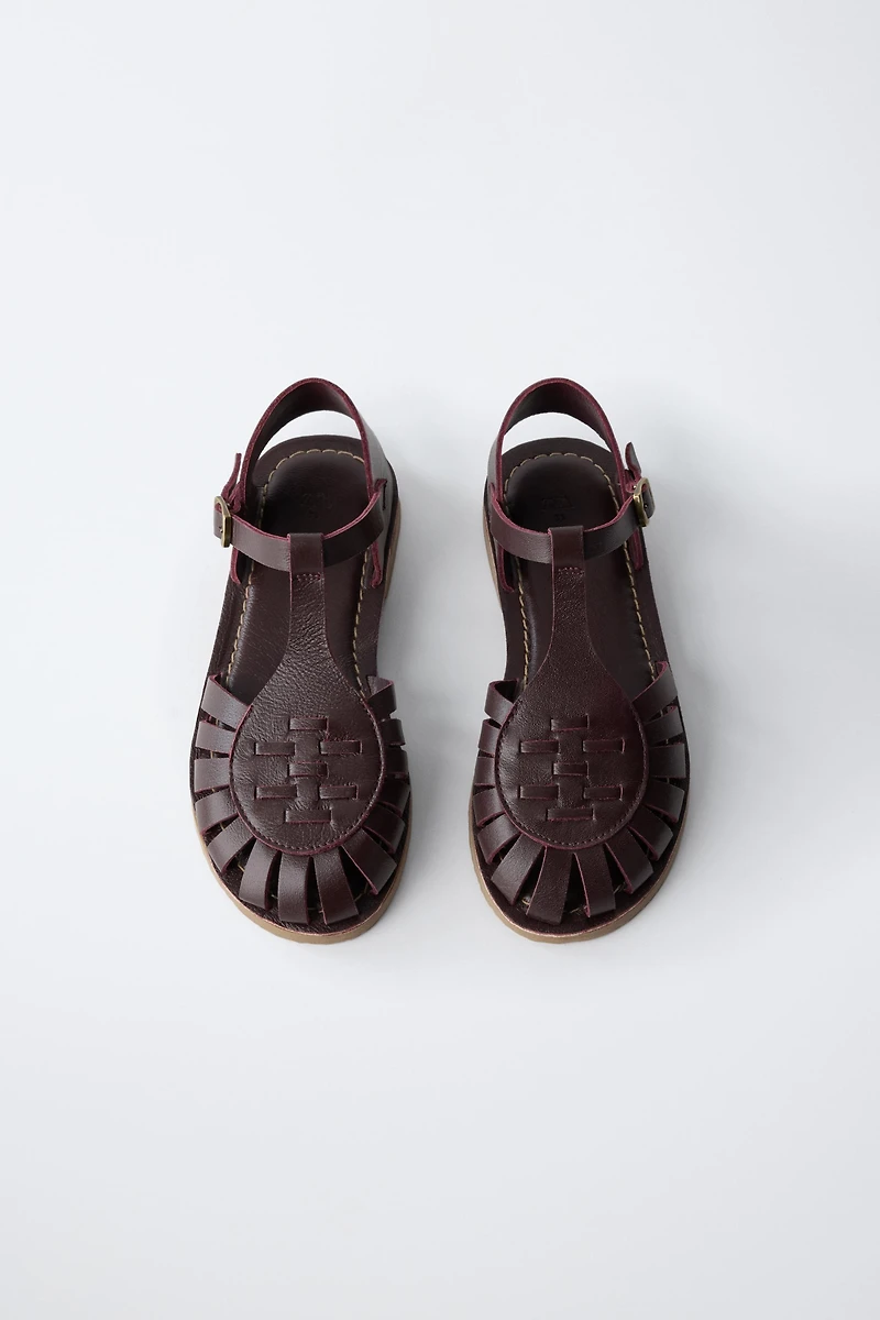 SANDALES STYLE PLAGE EN CUIR
