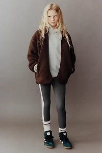 FAUX SHEARLING JACKET WITH WELT POCKETS