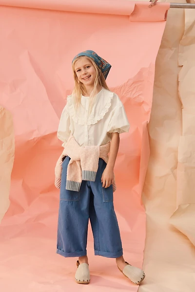 LIMITED EDITION EMBROIDERED RUFFLED FLORAL SHIRT