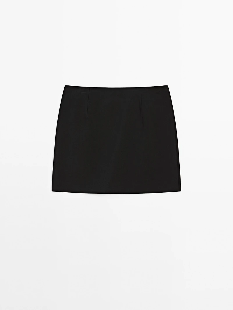 Button-up mini skirt
