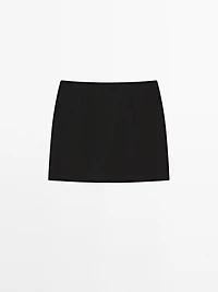 Button-up mini skirt