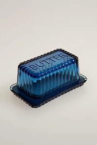 GLASS BUTTER DISH
