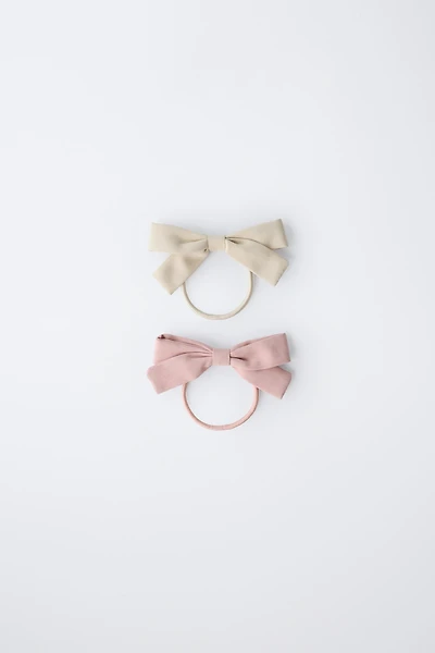 TWO-PACK OF HAIR TIES WITH BOWS