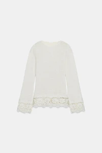 GUIPURE COMBINATION T-SHIRT