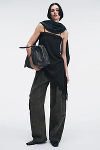 ASYMMETRIC POLKA DOT TOP ZW COLLECTION