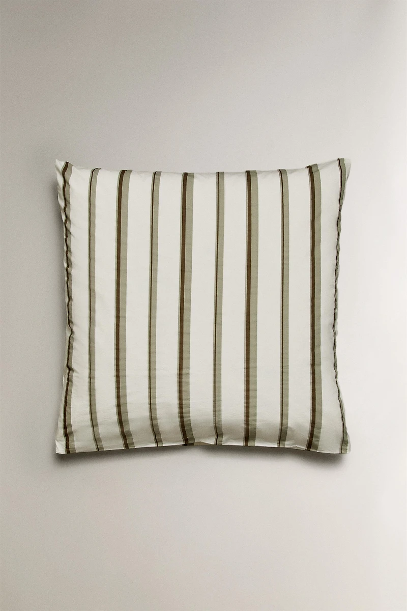 PERCALE COTTON PILLOWCASE WITH STRIPES (300 THREAD COUNT)