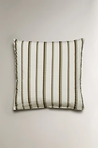 PERCALE COTTON PILLOWCASE WITH STRIPES (300 THREAD COUNT)