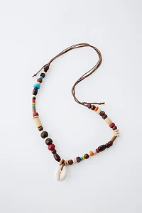 BEADED SHELL NECKLACE