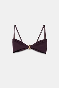 SHELL RUCHED BIKINI TOP
