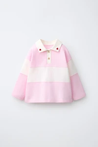 EMBROIDERED HEART COLLAR POLO