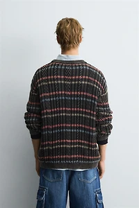 TEXTURED STRIPED SWEATER