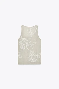 SEMI-SHEER STRUCTURED KNIT TOP