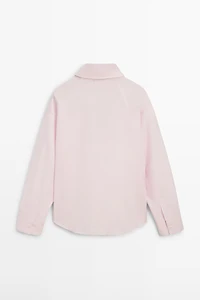 Chemise en popeline de coton à détail pince