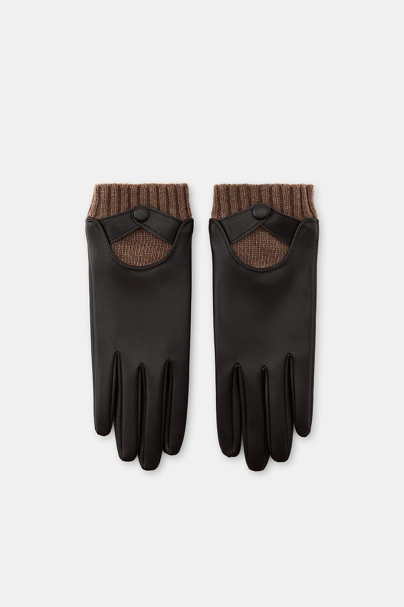 GANTS MATIÈRE SYNTHÉTIQUE AVEC LAINE