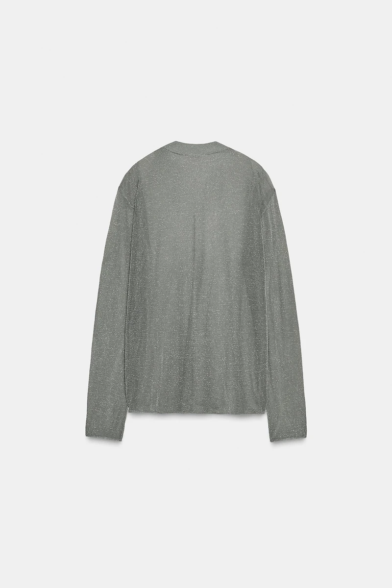 OVERSIZED METALLIC THREAD KNIT JUMPER