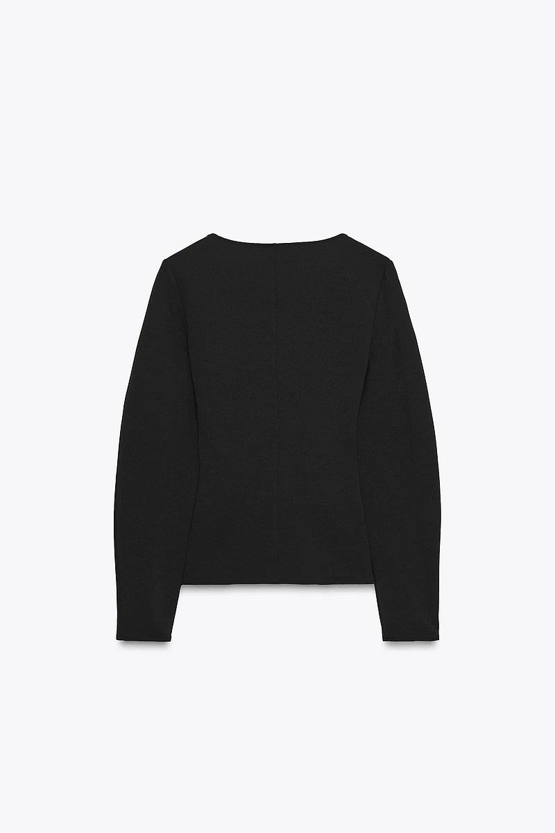 RUCHED CREPE TOP