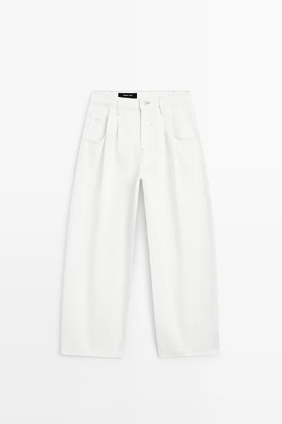 Barrel fit darted pants
