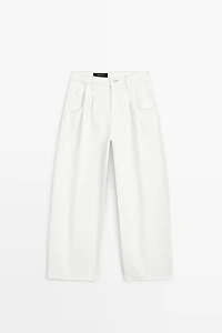 Barrel fit darted pants