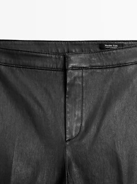 Flared cropped trousers