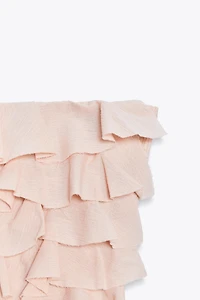 RUFFLED STRAPLESS TOP