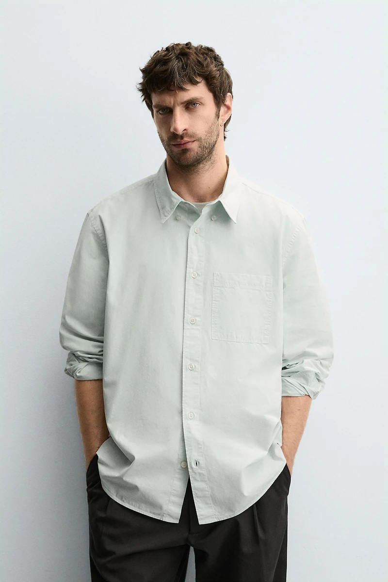 RELAXED FIT POPLIN SHIRT