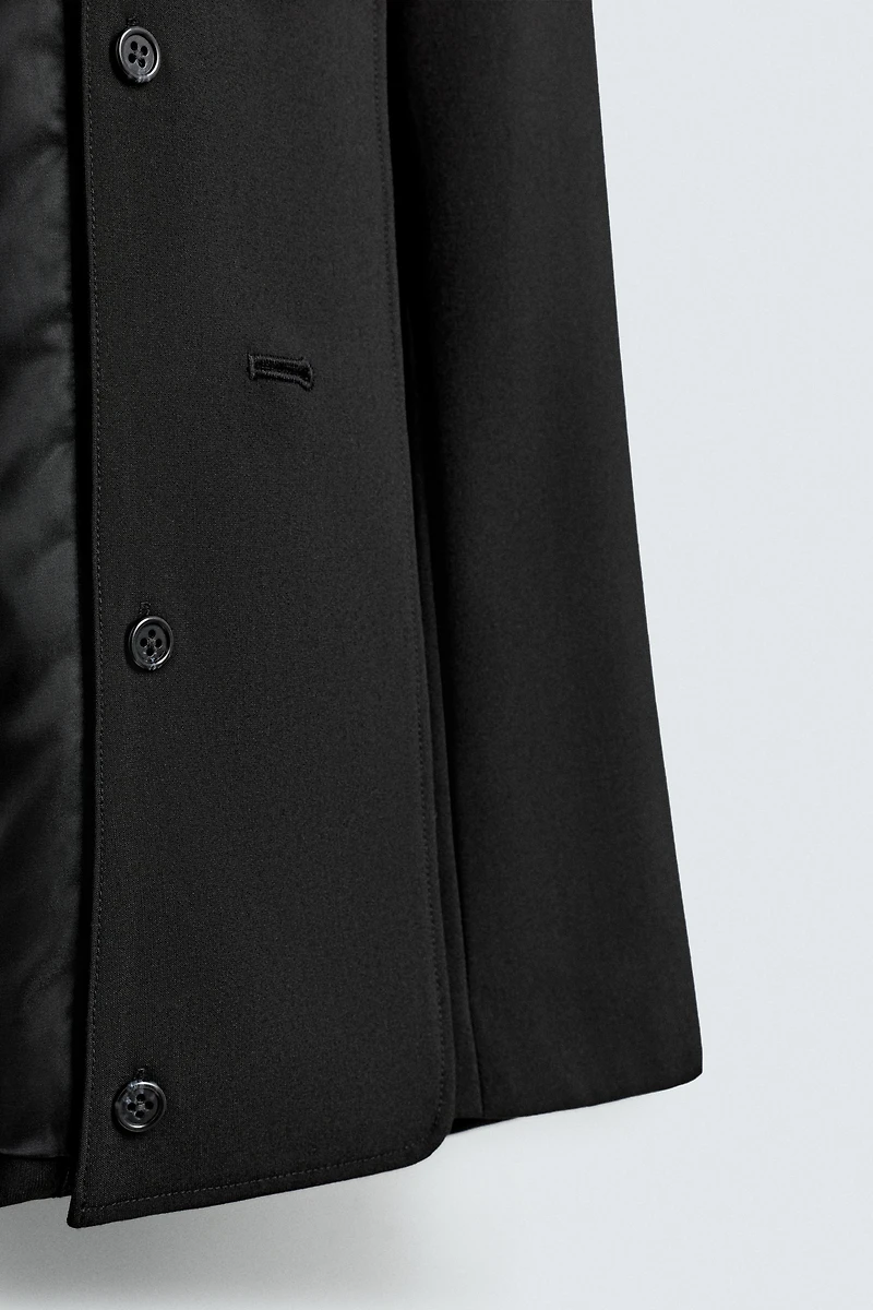 SUIT JACKET WITH REMOVABLE LAPEL