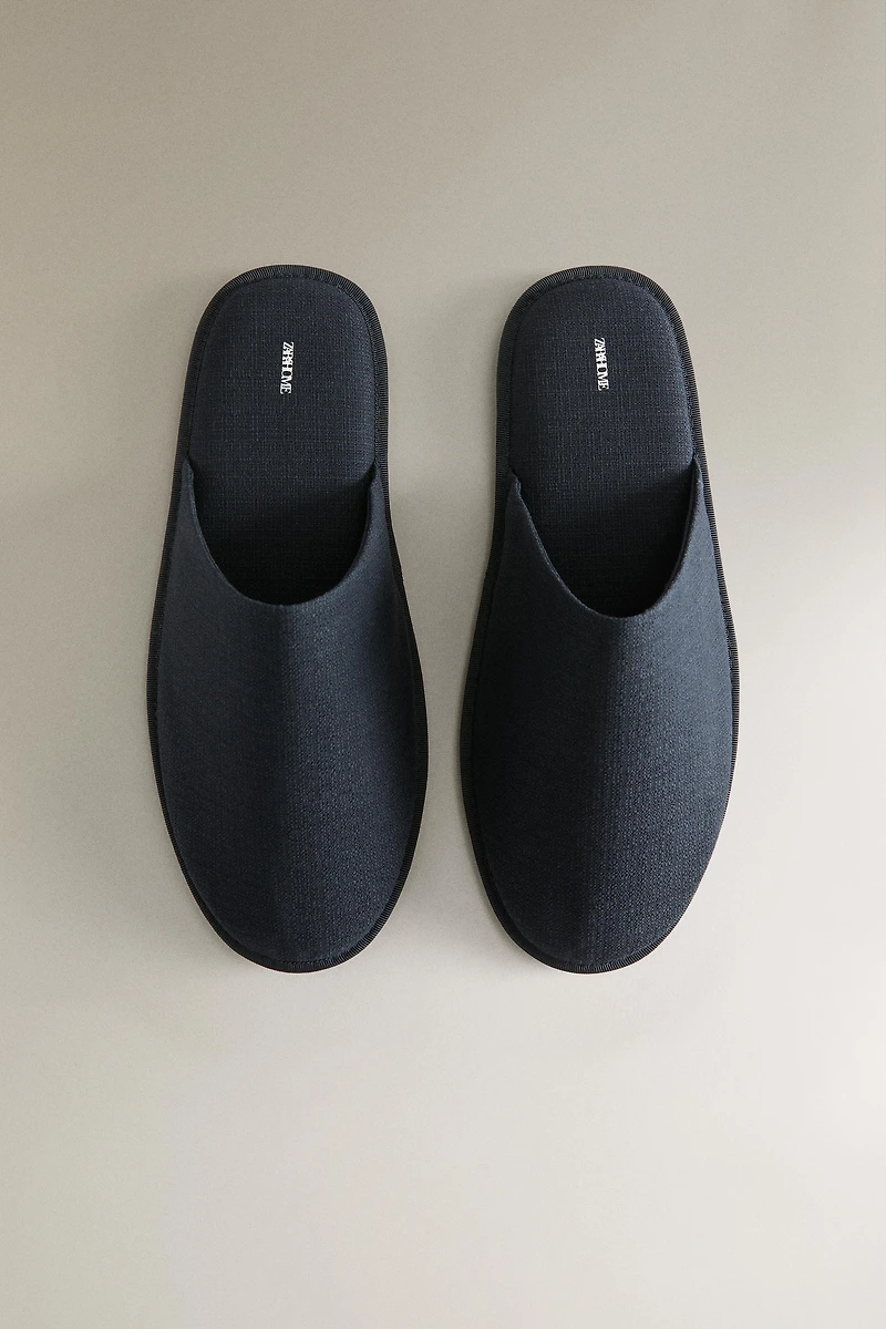 FABRIC MULE SLIPPERS